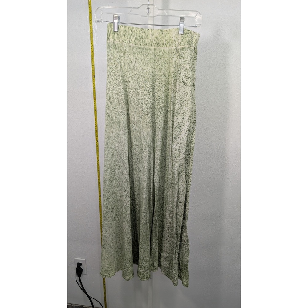 Eclectic‎ Rio de Janeiro Green Speckled Cotton Maxi Skirt Made in Brazil Womens